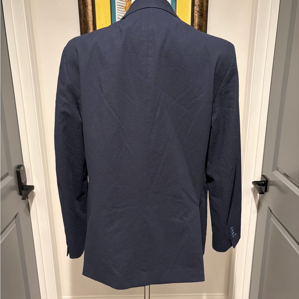 Tailorbyrd Mens Navy Seersucker Sport Coat - Picture 3 of 4